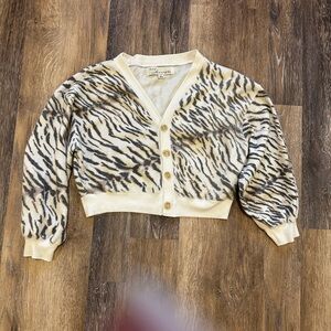 Vintage Havana zebra print cardigan size small